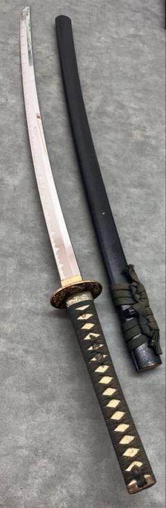 A【模造刀/居合刀】長刀 金属製　鍔　武具　コレクション　 一点もの　コスプレ