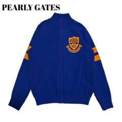 良品✨パーリーゲイツ（M）ゴルフウェア　ダブルジップ　ニット　メッシュ　ロゴ