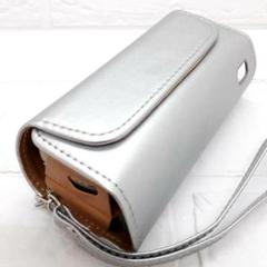 ◆アイコス イルマi ケース iqos iluma 用 ストラップ 無地 銀 １