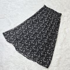 【c692】⭐️MUMU&CO. ロングスカート　総柄　花柄　ウエストゴム