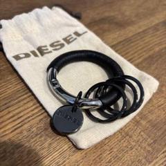 未使用品 DIESEL ディーゼル レザー キーホルダー キーリング ブラック ディーゼル キーホルダー キーリング レザー 未使用 ブランド