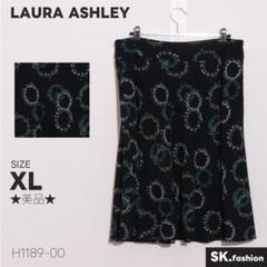 ★美品★ LAURA ASHLE スカート　フレア　サークル模様　サイドジップ
