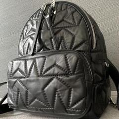 美品★JIMMY CHOO レザー キルティング リュック カバン スター 黒