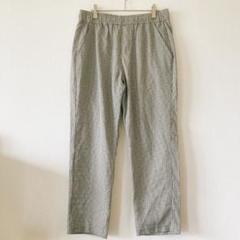 ITEMS テーパードパンツ チェック柄 ウエストゴム リラックス Ｌ 4710