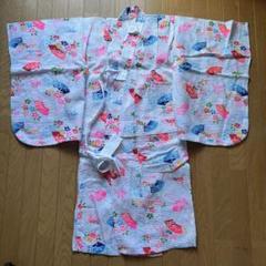 キッズ浴衣 花柄 100%コットン　5〜6才