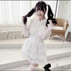 【匿名配送/レア品】 MARS Sugar Gross フリルレーススカート Princess Melody】レース重ねスカパン - BLK/ホワイト size-F