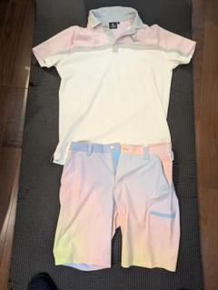 1PIU1UGUALE3 ポロシャツ&GDOショートパンツセット　上下XL 1PIU1UGUALE3 ポロシャツ&GDOショートパンツセット 上下XL