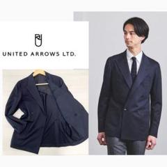 美品✨ユナイテッドアローズ ジャージー ピンチェック W4B ジャケット 44 美品✨ユナイテッドアローズ ジャージー ピンチェック W4B