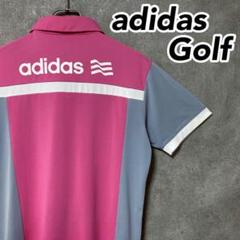 【美品】adidas golf アディダス ロゴ ポロシャツ ゴルフウェア