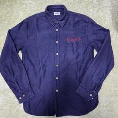 希少 良品 the CALEE M キャリー コットン 長袖 刺繍ロゴ 紺色