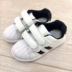 ⭐️キッズスニーカー ホワイト×ブラック 14.5cm