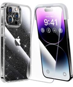 iPhone 14ProMax キラキラ クリアケース 保護フィルム