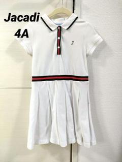 Jacadi ジャカディ ホワイト ポロワンピース 半袖 襟付き 4a