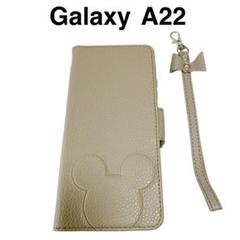 ☘️【Galaxy A22】手帳型ケース グレージュ カード収納