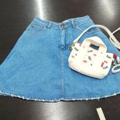 レピピアルマリオ デニムスカートandショルダーバッグ