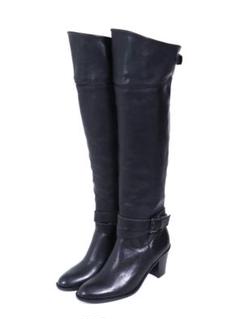 【美品】DIANA スエード ロングブーツ　黒 24.5 サイドジップ　日本製 ダイアナ DIANA ブーツ （黒スエード） -ファッション通販