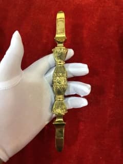 修縁堂】密教法具 真言宗 金蓖 vajra 16.5cm 寺院用仏具