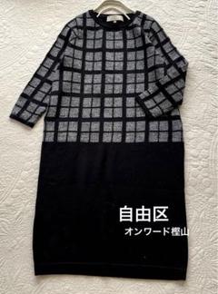 オンワード樫山　自由区　ウォッシャブル　ウール100%チュニックニット オンワード樫山自由区ウォッシャブルウール100%チュニックニット