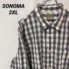 N-2982 アメリカ古着 ビッグシルエット チェック柄 長袖シャツ 2XL