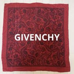 GIVENCHY ジバンシー ドット スカーフ 大判 ブラック 花柄 総柄 黒 GIVENCHY ジバンシー ドット スカーフ 大判 ブラック 花柄 総柄 黒