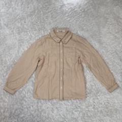 ファミリア　長袖シャツ　ブラウス　チェック　リボン　130