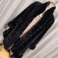 新品同様使用感無✩リバーシブル✩レッキス✩ファーコート✩ブラック✩柔らか