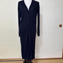 セオリーリュクス ロングカーディガン リネン混 ベルト サイド