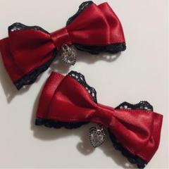 ハート♡量産型リボン(レッド)