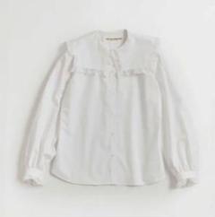 美品♪シンゾーン ハイネックフリルブラウス フリル 刺繍 白 サイズ34 qr1 美品♪シンゾーン ハイネックフリルブラウス フリル 刺繍 白