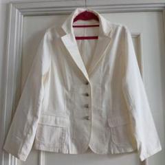Leilian　レリアン　ジャケット　サイズ13プラス　オフホワイト シャツジャケット【Leilian WHITE LABEL】|レリアン プラス
