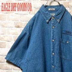 ☆海外モデル☆ EAGLE DRY GOODS CO.☆半袖デニムシャツ☆刺繍