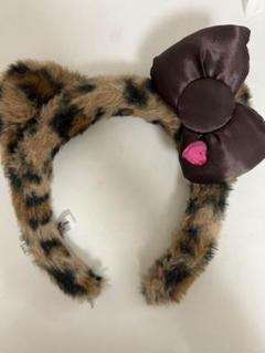 キティヒョウ柄リボン付きカチューシャ