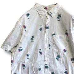 BEQU 総柄 シャツ 半袖 古着 オールドネイビー OLDNAVY ヤシの木
