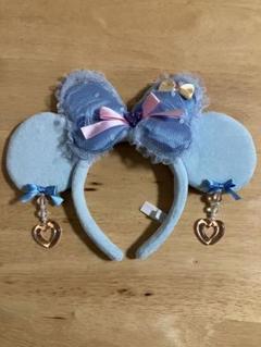 ディズニー　カチューシャ　ミニー　ぬいぐるみ　水色　星　宇宙　ダイヤ ディズニー カチューシャ ミニー ぬいぐるみ 水色 星 宇宙
