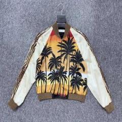 希少美品 SAINT LAURENT スカジャン パームツリー エディ期 ラメ 2025年最新】サンローラン パームツリー スカジャンの人気