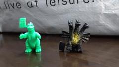 怪獣消しゴム　キングギドラ　緑　高さ約9cm ジャンボ 美品☆キングギドラ 当時物 ポピー 東宝 怪獣消しゴム レア