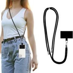 スマホストラップ ネックストラップ ナイロン製 携帯ストラップ グレー