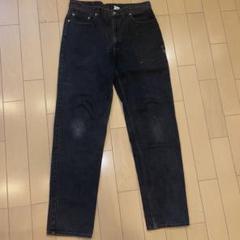 ブラックデニムパンツ リラックスフィット 36x36
