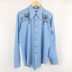 70s VINTAGE Gnants 両面 刺繍 シャンブレー シャツ 古着