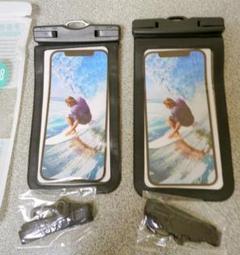 2024新登場2点入り】スマホ防水ケース完全防水タッチ可能 ブラック