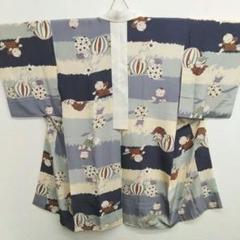 レア♡長襦袢　キューピー　犬　正絹　無双袖　♯3502 レア♡長襦袢キューピー犬正絹無双袖♯3502