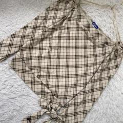 BURBERRY LONDON 裾リボントップス ベージュ 38 チェック柄 BURBERRY LONDON 裾リボントップス ベージュ 38 チェック柄