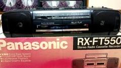 美品　パナソニック　ステレオ　Wラジカセ　RX-FT550　レトロ　元箱付▲ 美品 パナソニック ステレオ Wラジカセ RX-FT550 レトロ 元箱付
