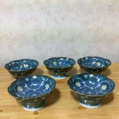 ♦明治時代 平安萬珠作 酒器 染付 壽字紋様 盃 杯 猪口 骨董品コレクション ♢明治時代 平安萬珠作 酒器 染付 壽字紋様 盃 杯