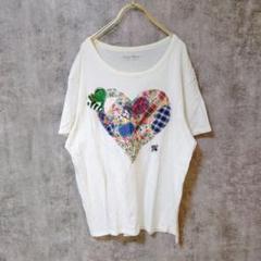 【古着】セルジュブランコ 半袖カットソー パッチデザイン ハチ刺繍 Lサイズ