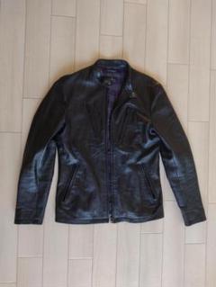 R NEWBOLD レザー シングルライダースジャケット XL 80〜90s シングルライダース レザージャケット ロケットTALON 本