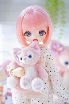 AS108 BJD 1/3 人形 ドール　用ウィッグ カツラ 耐熱 ハンドメイド