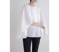 美品▲LE PHIL ルフィル // ロングシャツ　チュニック　ホワイト　白 シャツ ブラウス チュニックシャツ ロングシャツ 無地 長袖