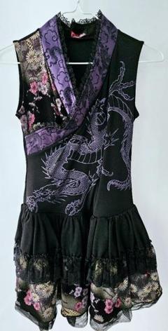 和ゴス 和風ゴシック ドラゴン 刺繍 ノースリーブドレス ヴィジュアル 和ゴス 和風ゴシック ドラゴン 刺繍 ノースリーブドレス
