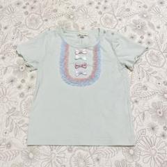 panpantutu リボン付きTシャツ 100